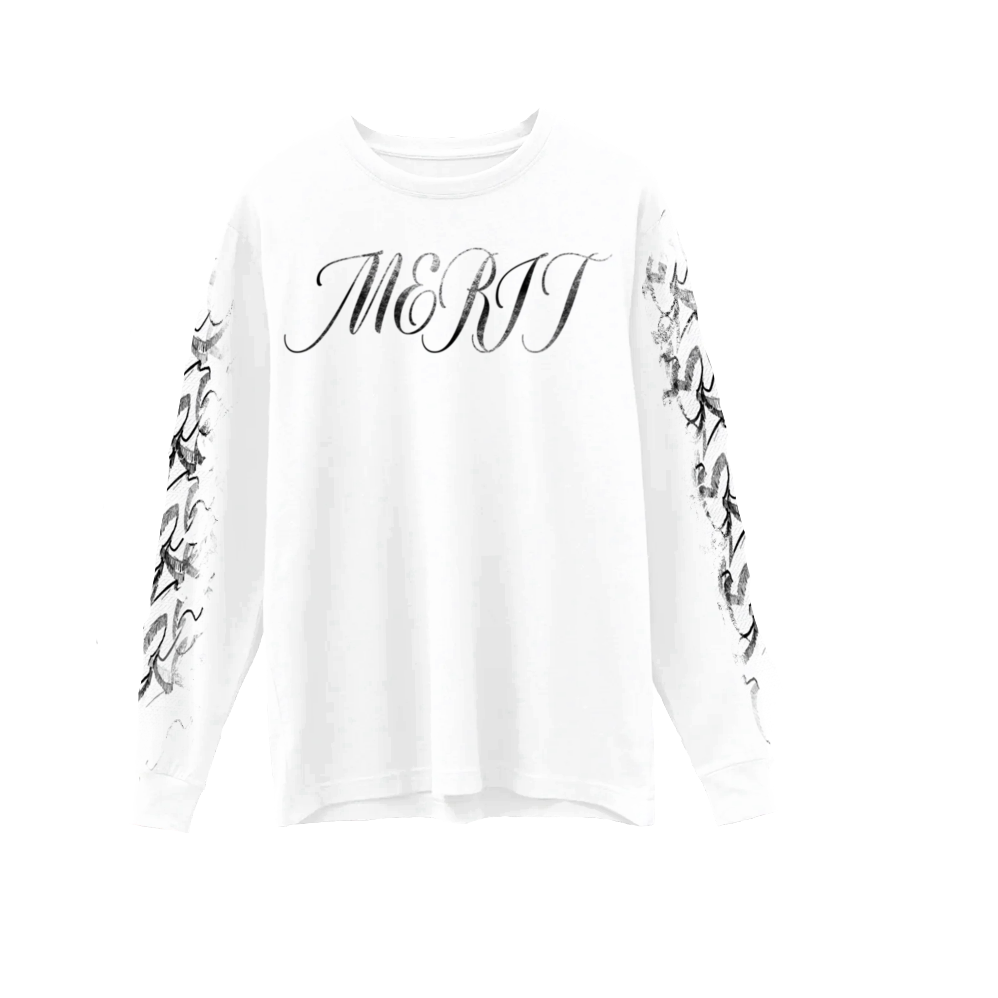“NOIR” White Long Sleeve